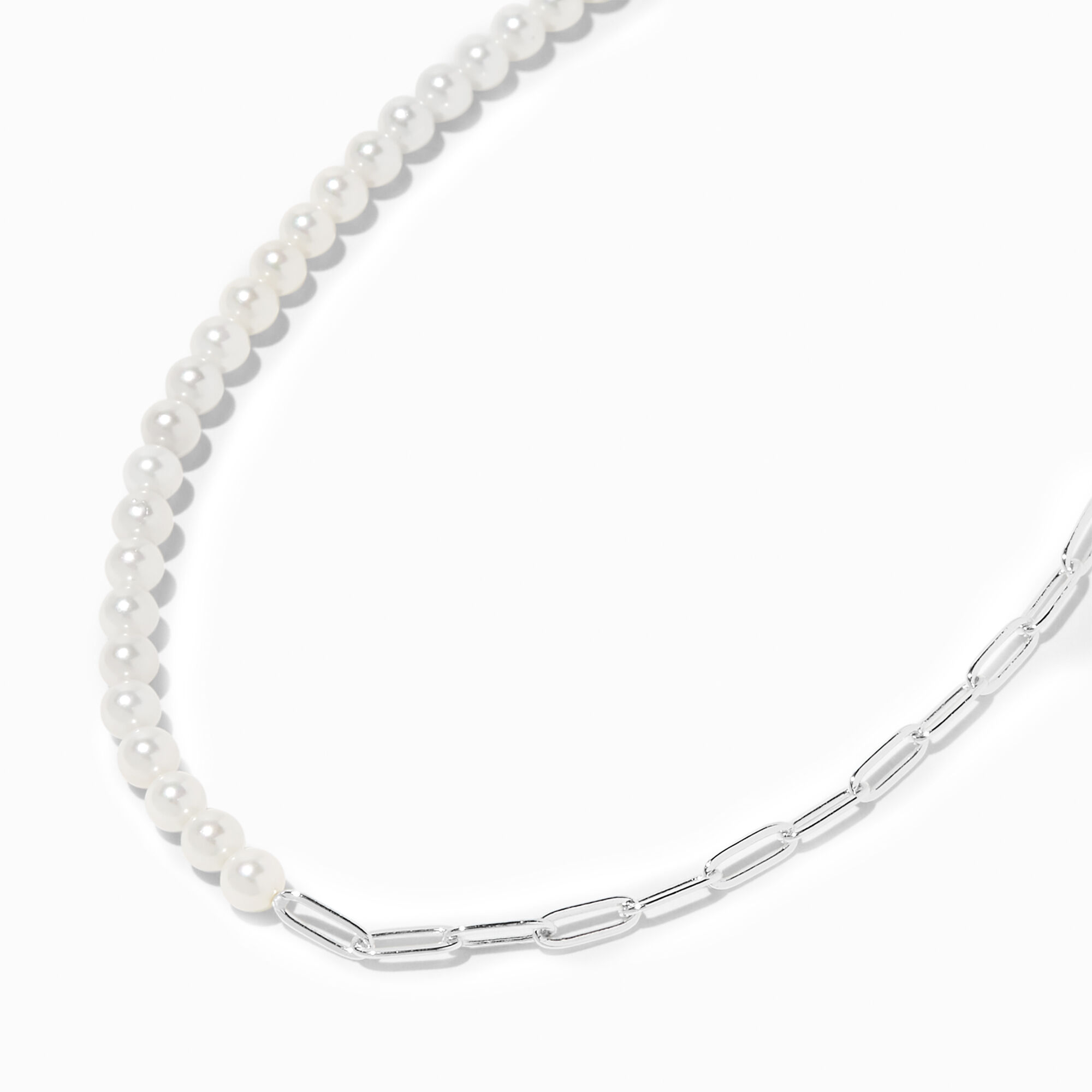 Claire's pearl best sale necklace