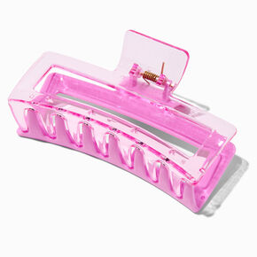 Large Two-Tone Pink Rectangular Hair Claw,