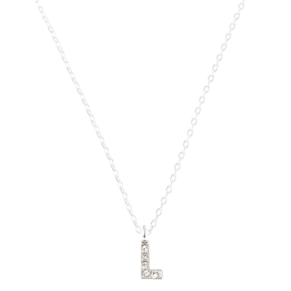 L necklace silver top