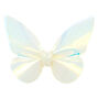 Mini barrette &agrave; papillon paillet&eacute; holographique - Blanc,