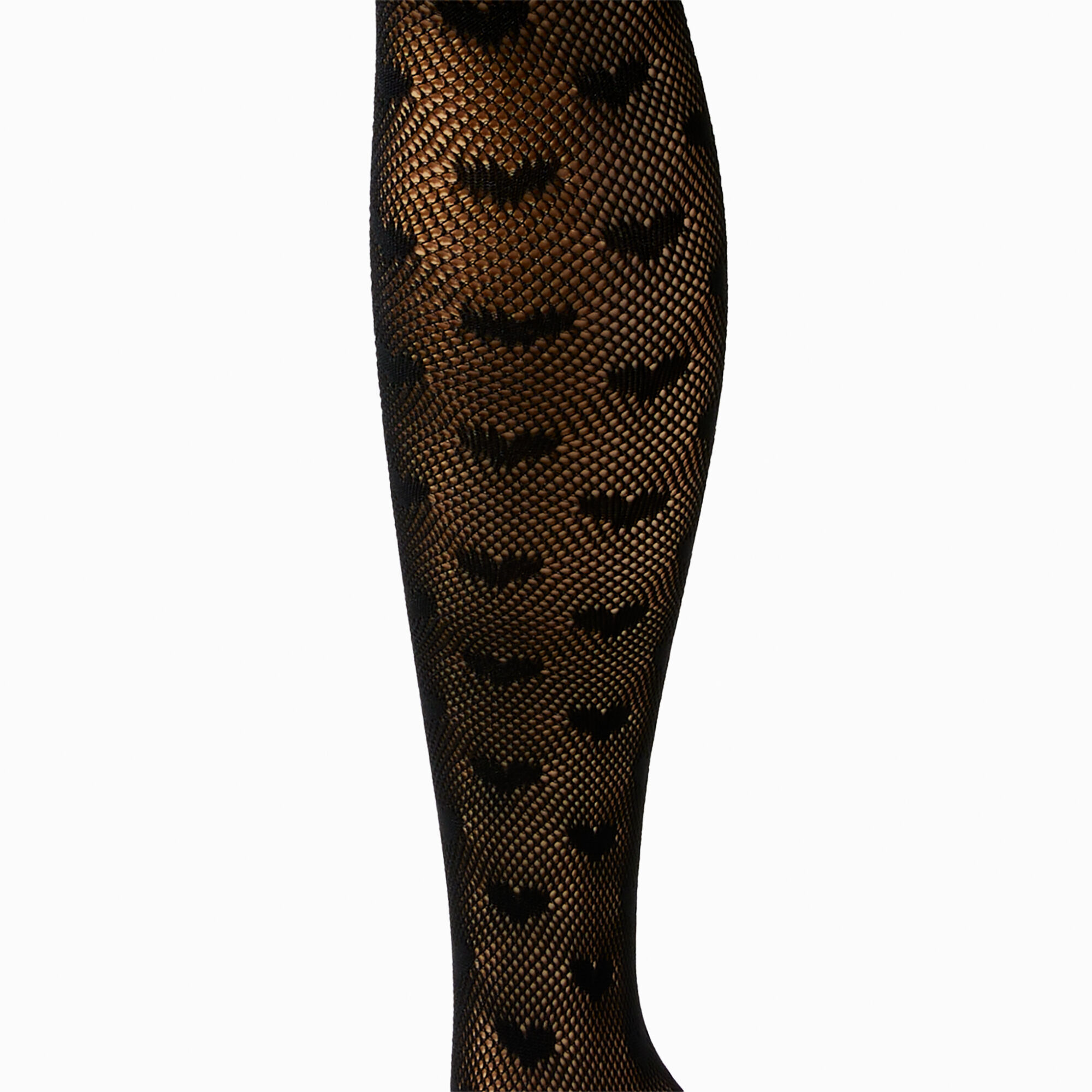 Heart Black Fishnet Tights Size S M