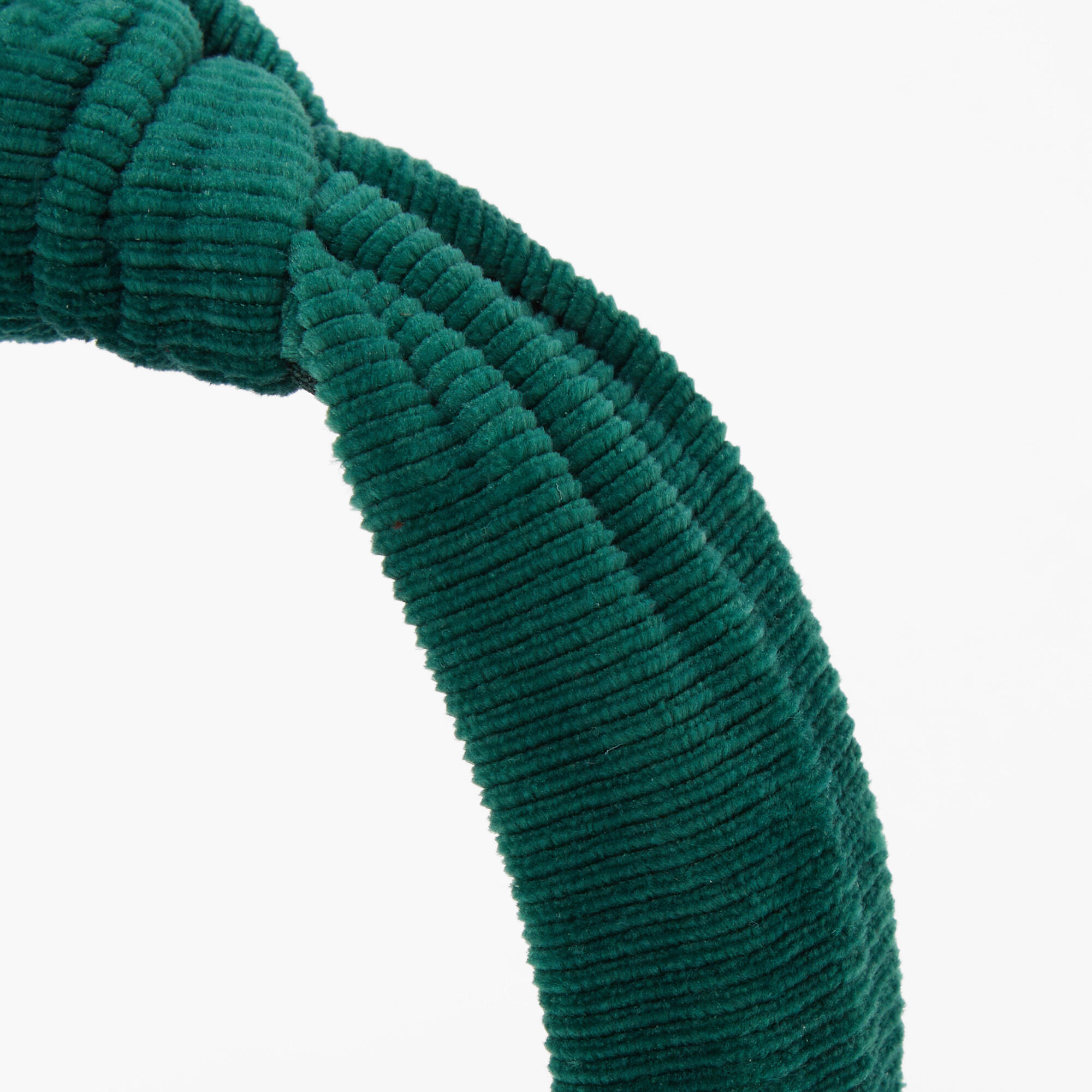 Velvet Ribbed Knotted Headband - Hunter Green,