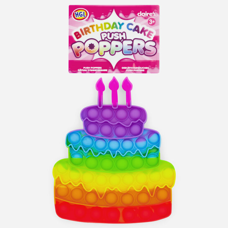 Birthday Cake Push Poppers Fidget Toy &ndash; Styles May Vary,