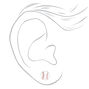 Sterling Silver Play Ball Baseball Stud Earrings - 2 Pack,