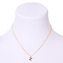 Gold Striped Initial Pendant Necklace - K,