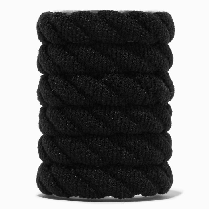 Black Swizzle Hair Ties - 6 Pack,