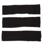 Solid Headwraps - Black, 3 Pack,