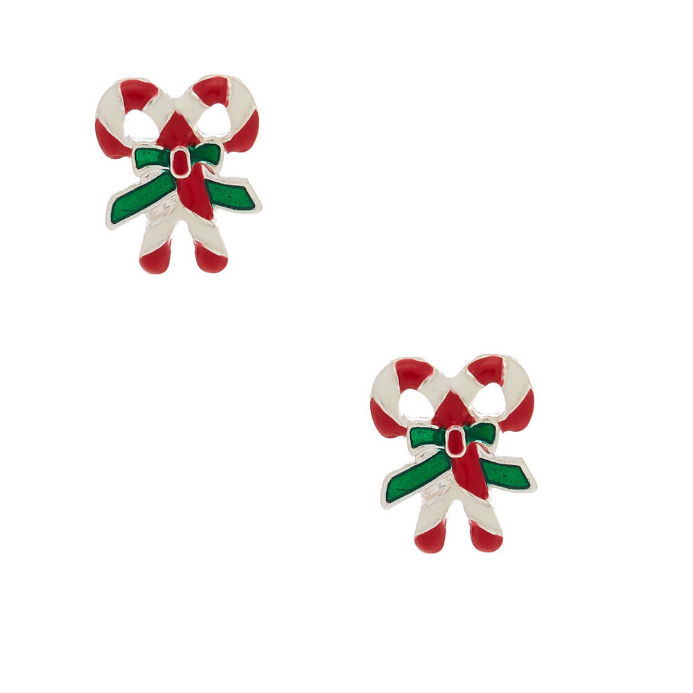 Candy Cane Stud Earrings,