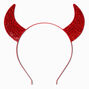 Gem Studded Red Devil Horns Headband,