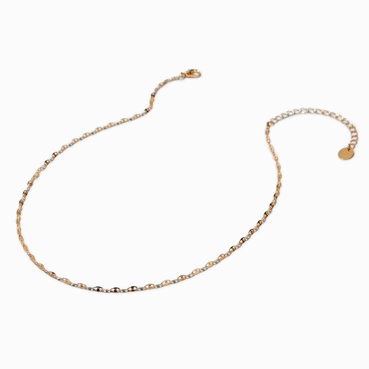 Gold-tone Delicate Pop Top Chain Necklace,