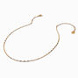 Gold-tone Delicate Pop Top Chain Necklace,