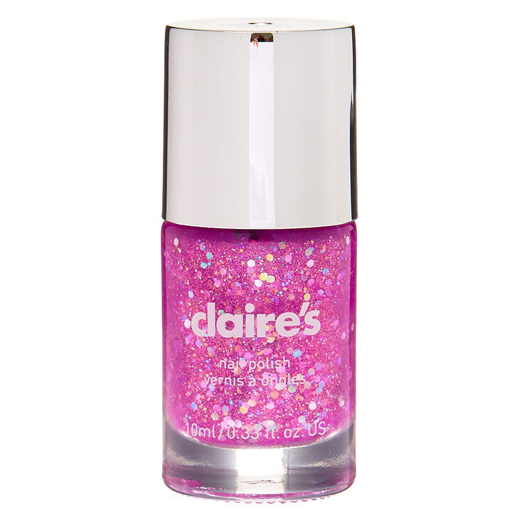 Glitter Nail Polish - Neon Purple,