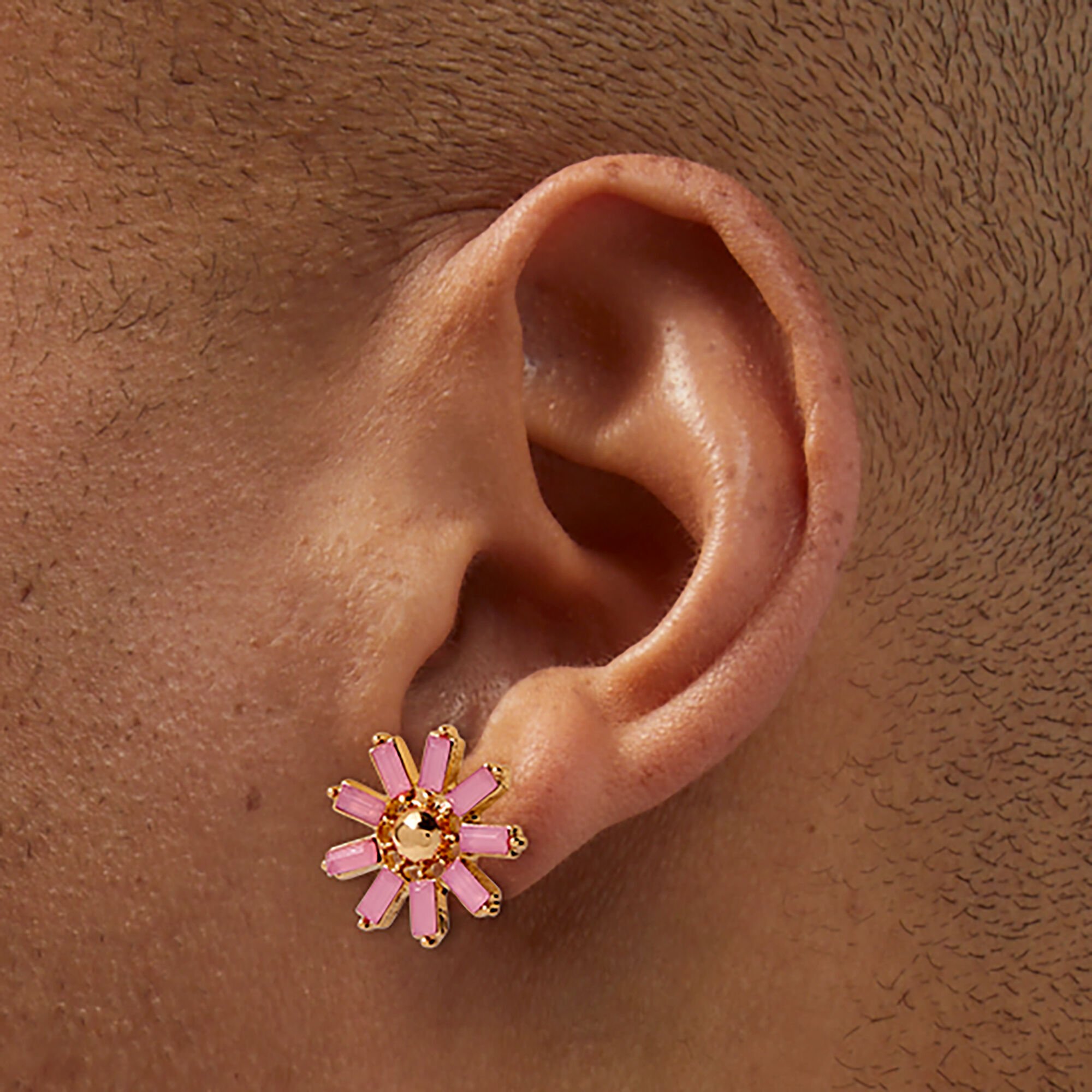 Blush pink stud earrings shop