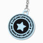 Blue Ribbon Wrist Strap Keychain,