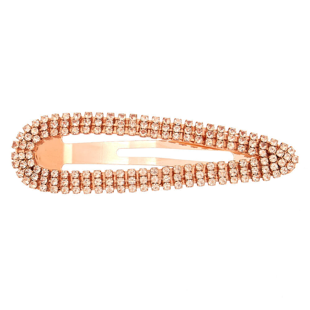 Rose Gold Rhinestone Statement Snap Clip,