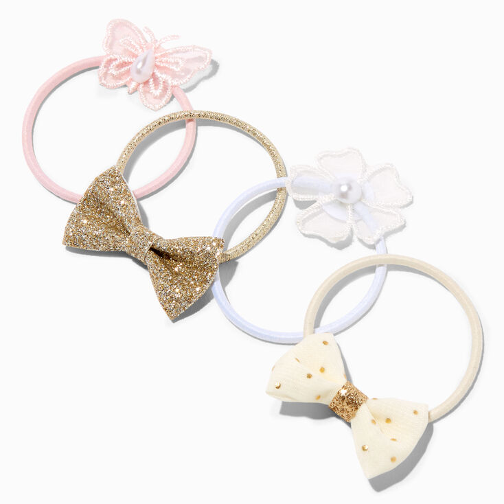 Claire&#39;s Club Pink Butterfly Bow Hair Ties - 8 Pack,