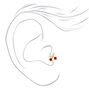 Gold Crystal Cherry Tragus Earring - Red,