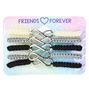 Gray Scale Infinity Adjustable Friendship Bracelets - 5 Pack,