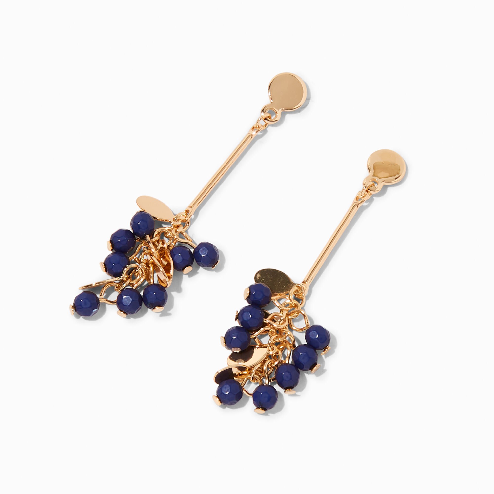 Navy drop earrings deals