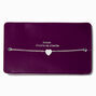 C LUXE by Claire&#39;s Sterling Silver Heart Anklet,