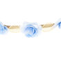 Rose Flower Crown Headwrap - Sky Blue,
