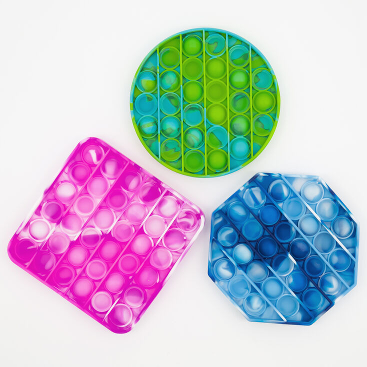 Bright Tie-Dye Push Poppers Fidget Toy &ndash; Styles May Vary,