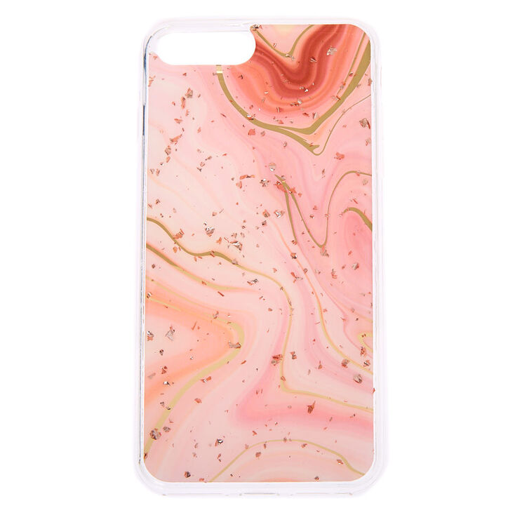 Marble Rose Gold Flake Phone Case Fits Iphone 6 7 8 Plus Claire S
