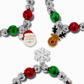 Christmas Jingle Bells Stretch Charm Bracelets - 3 Pack,