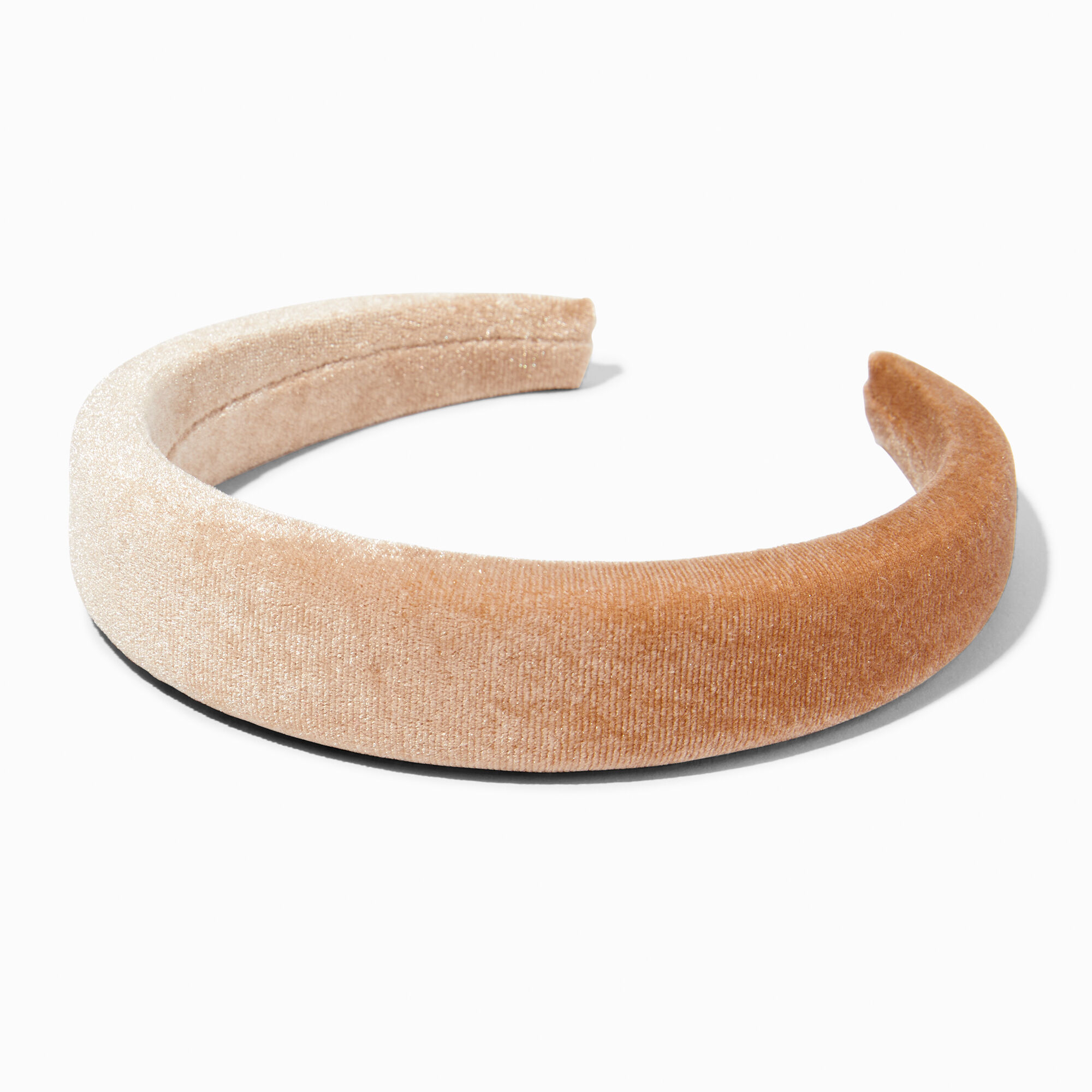 Taupe Velvet Puffy Headband,