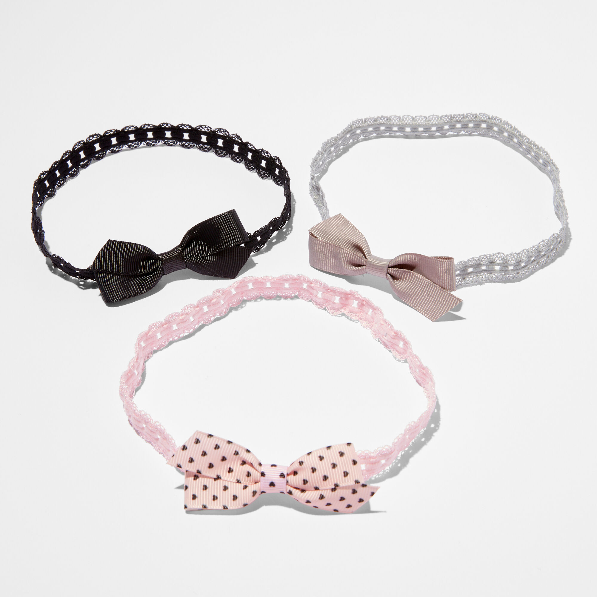 Claire's Club Edgy Crochet Headwraps - 3 Pack,