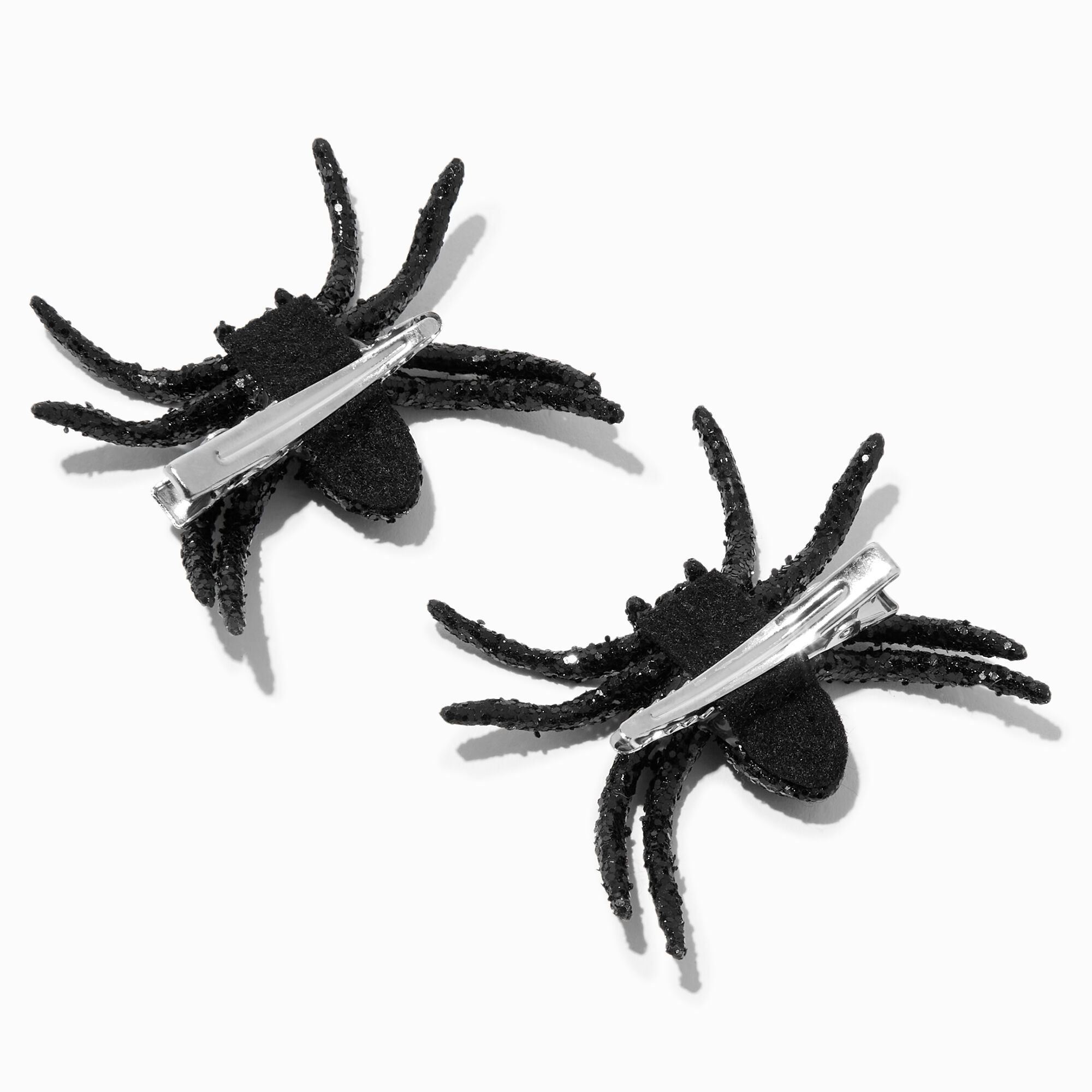 Black Glitter Spiders Hair Clips 2 Pack Claire s US