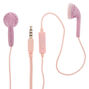 Metallic Leopard Earbuds - Pink,