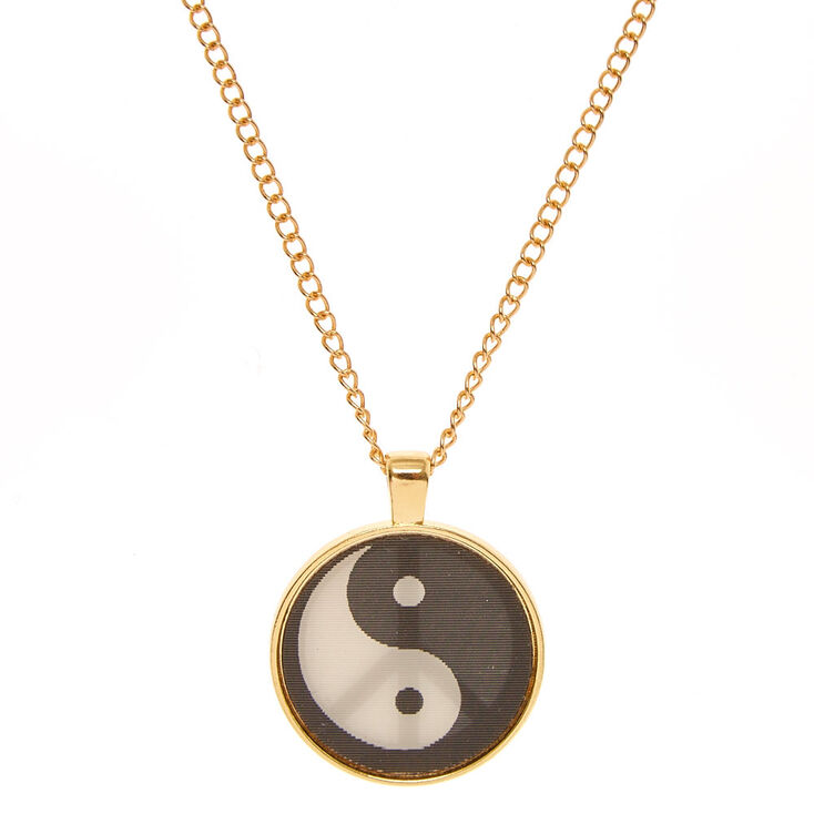 Claire's Collier couleur doré à pendentif signe de paix