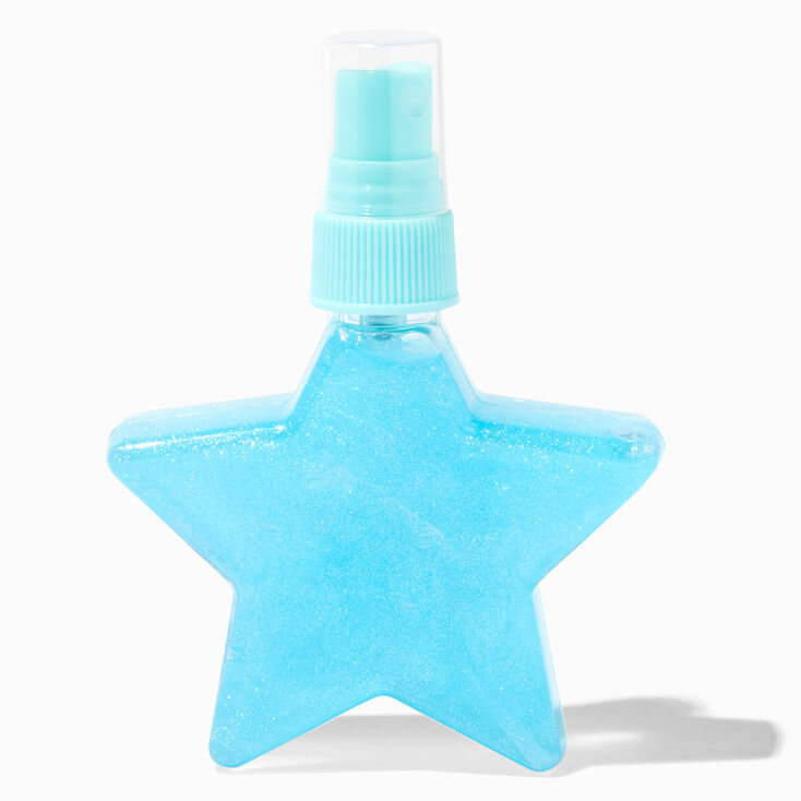 Claire&#39;s Club Blue Glitter Star Body Mist,