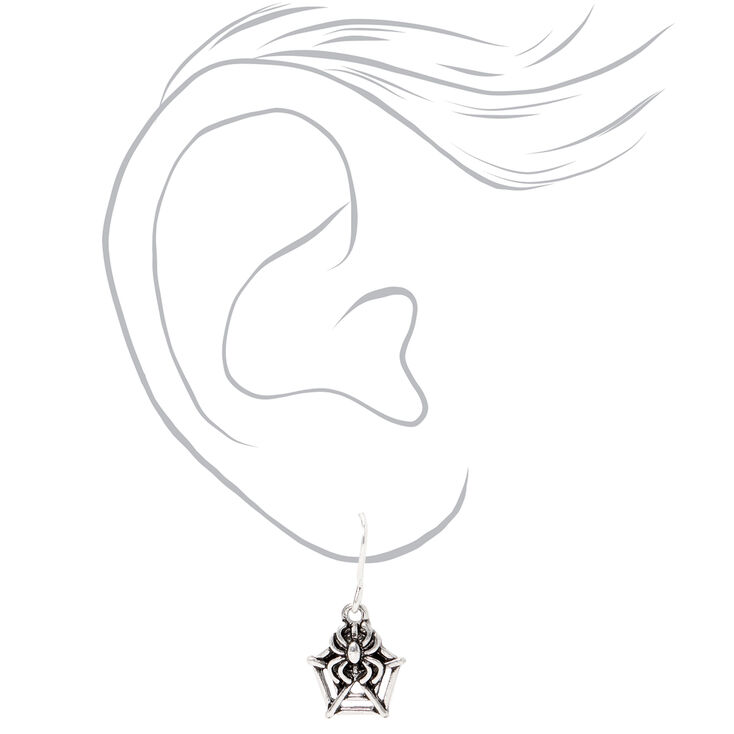 Silver 0.5&quot; Halloween Drop Earrings - 6 Pack,