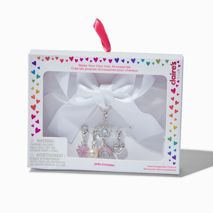 Claire&#39;s Club Make-It-Yourself White Hair Bow Accessory Kit,