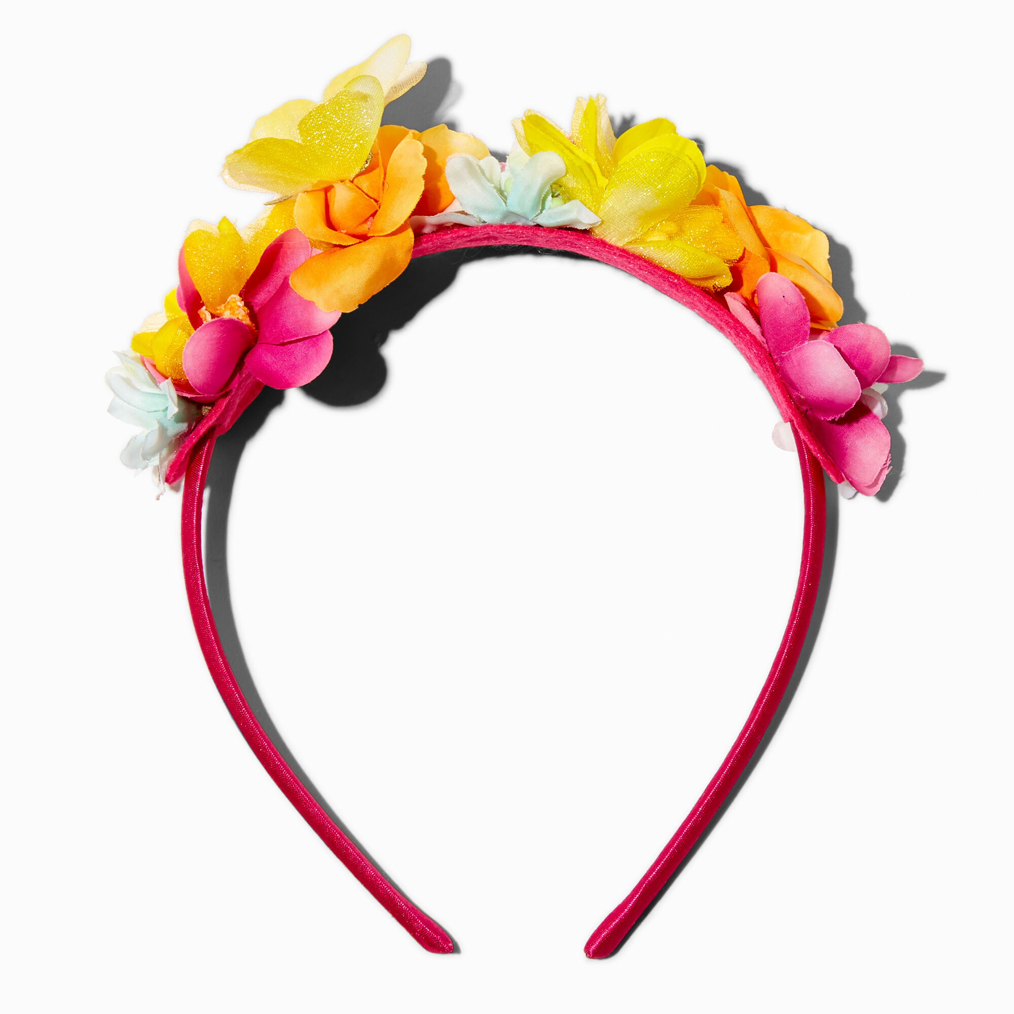 View Claires Club Tropical Flower Headband Rainbow information