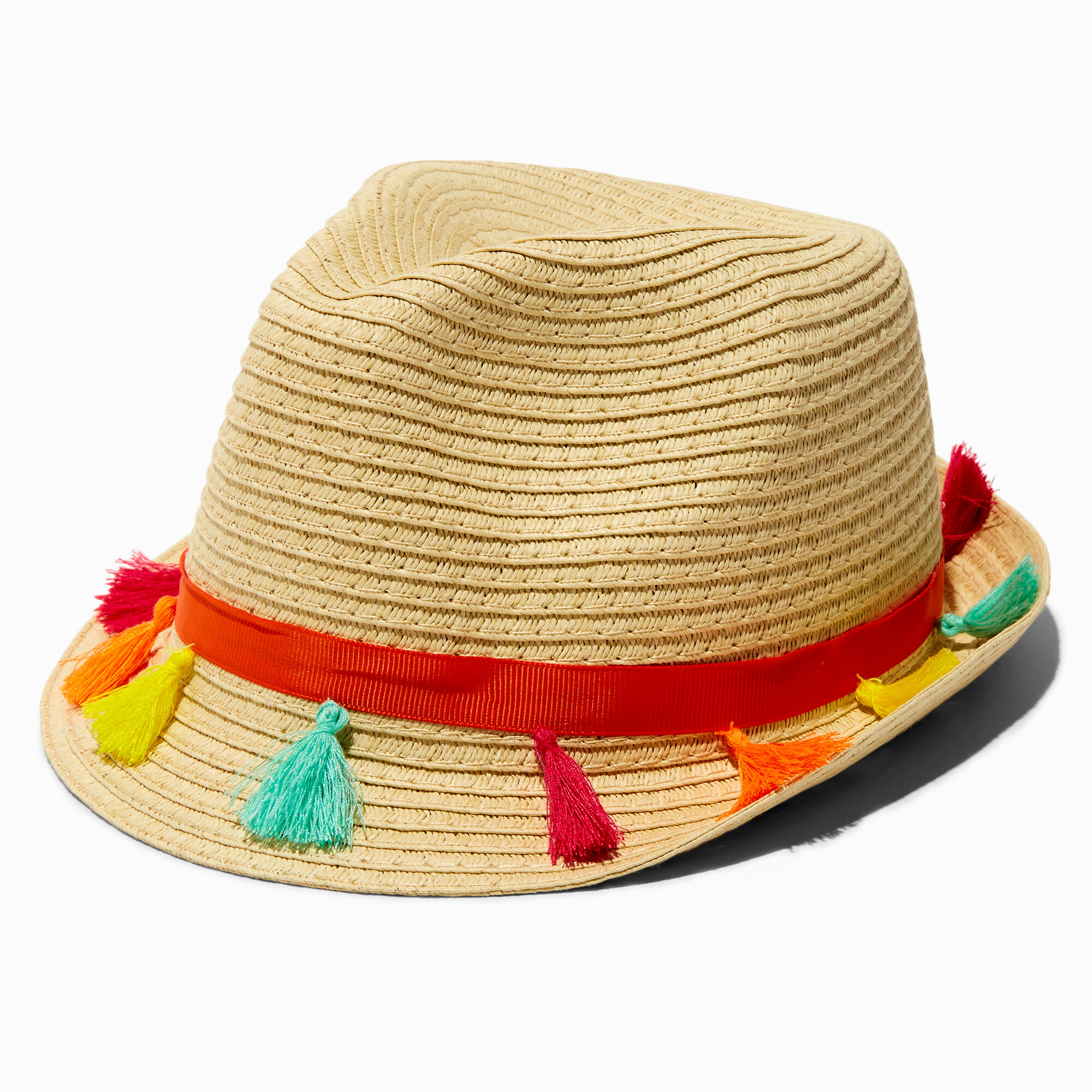 View Claires Club Tropical Tassel Fedora Hat information