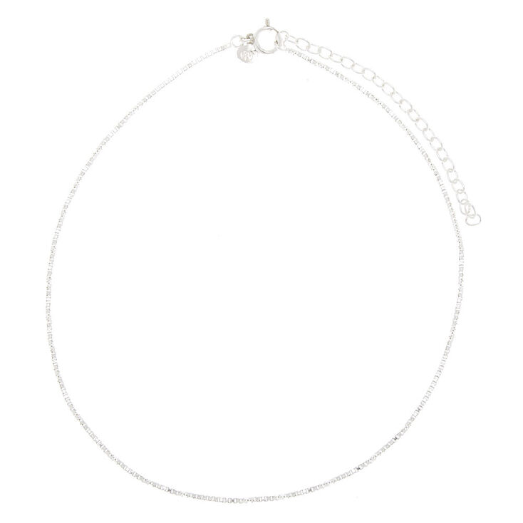 Sterling Silver Box Chain Anklet,