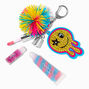 Daisy Happy Face Bling Lip Gloss Keychain,