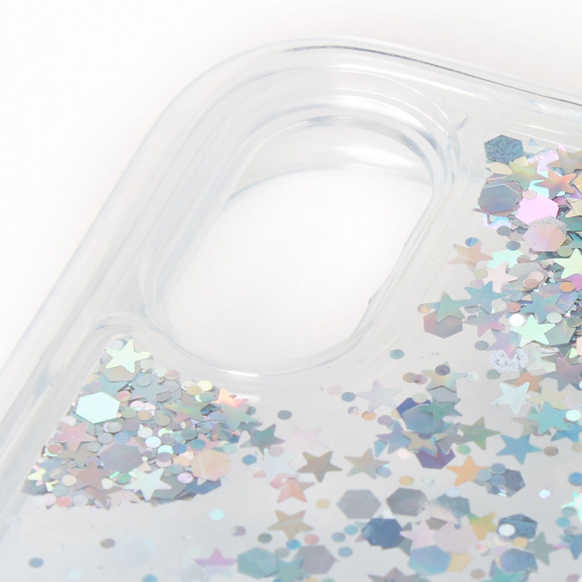 Coque de portable remplie de liquide avec étoiles à paillettes bleues - Compatible avec iPhone XR,