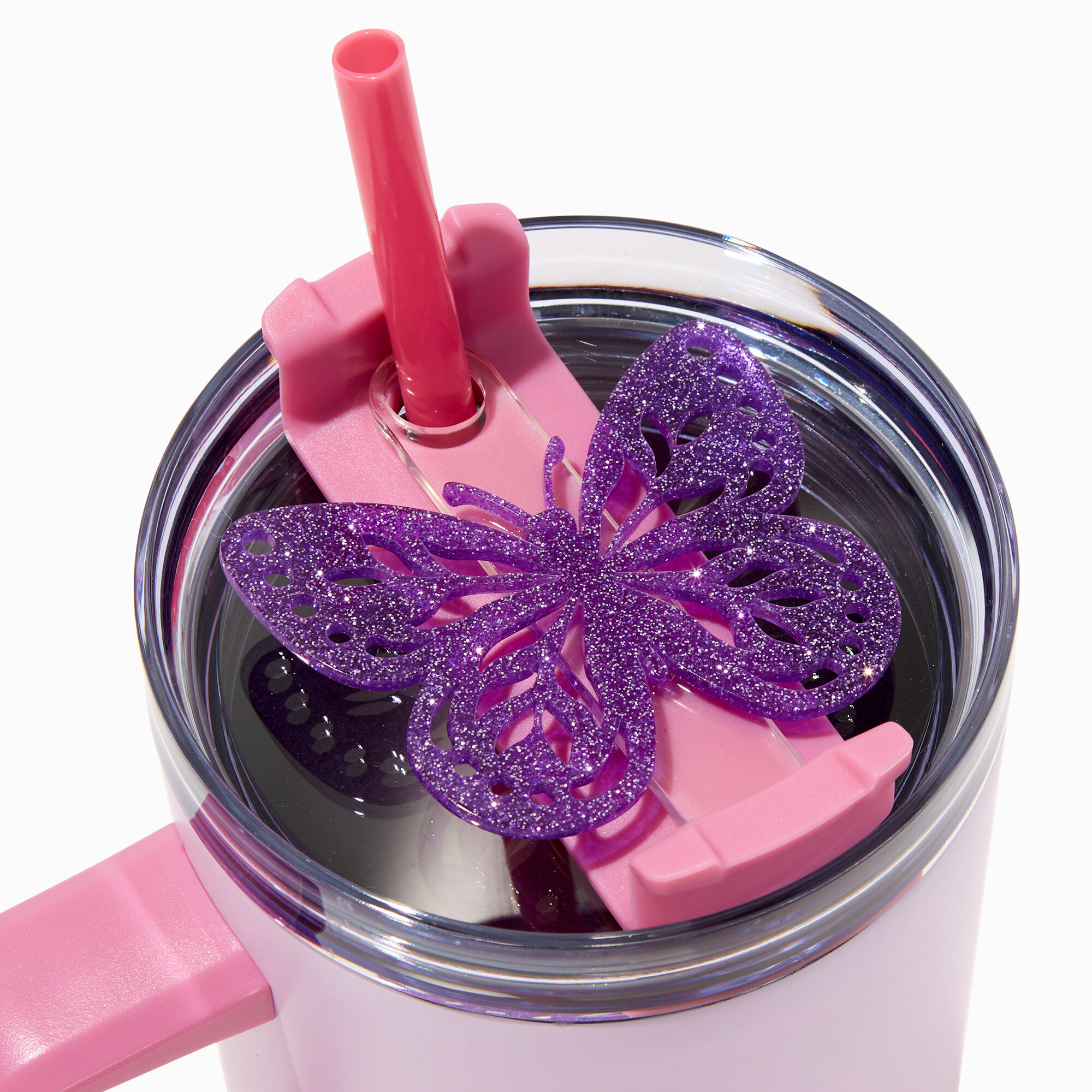 Lilac Butterfly Water Bottle Lid Cover,