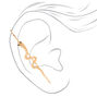 Gold Textured Snake Ear Cuff Pin,