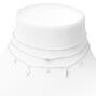 Silver Lemon Charm Choker Necklaces - 3 Pack,