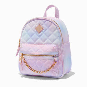 Pastel Ombr&eacute; Quilted Small Backpack,