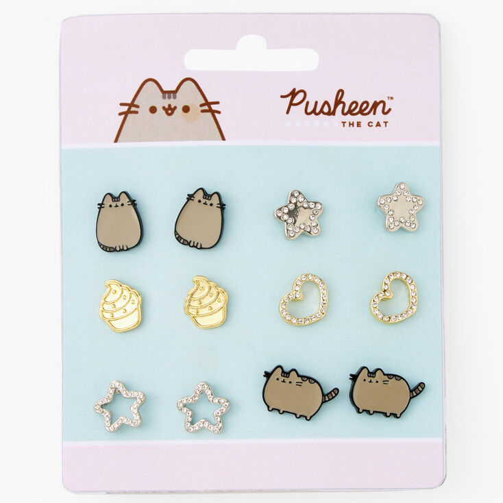 Pusheen&reg; Stud Earrings - 6 Pack,