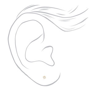 14ct Yellow Gold Diamond Studs Ear Piercing Kit with After Care Lotion,