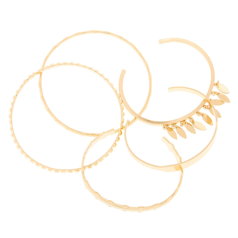 Gold Festival Bangle Bracelets - 5 Pack,