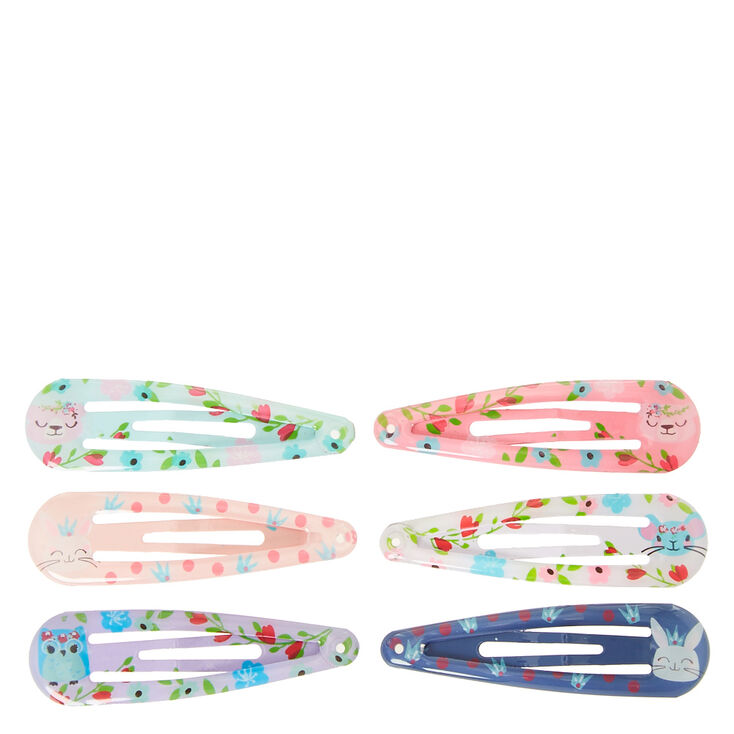 Claire&#39;s Club Floral Critters Snap Hair Clips - 6 Pack,