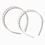 Pink &amp; White Scalloped Headbands - 2 Pack,